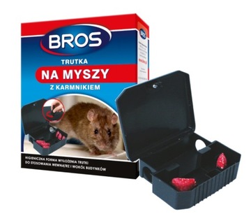 BROS Zestaw stacja i trutka na myszy karmnik