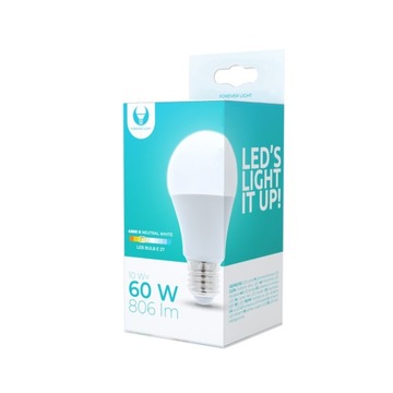 ŻARÓWKA LED E27 A60 10W B.NEUTRALNA FOREVER