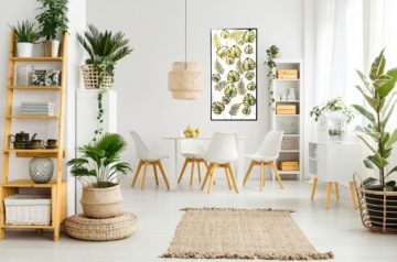 МЕТАЛЛИЧЕСКОЕ УКРАШЕНИЕ НА СТЕНЫ Монстера ЛИСТЬЯ картина