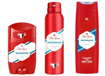 OLD SPICE WHITEWATER ZESTAW SZTYFT+SPRAY+ŻEL400ml