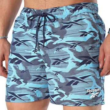 Kąpielówki Męskie Reebok 71067BL SWIM ZEKE Niebieskie S