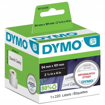 DYMO LW Etykiety adresowe 54x101mm 220szt białe