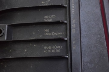 POUZDRO FILTRU VZDUCHU 1F0129607 VW GOLF 5 V 2.0 SDI 75 KM 03-09