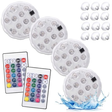 4x СПА-ОСВЕЩЕНИЕ ПОДВОДНОГО БАССЕЙНА СПА RGB СВЕТОДИОДНАЯ ЛАМПА с дистанционным управлением IP68