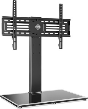STOJAK POD TELEWIZOR 40-80 CALI CZARNE HARTOWANE SZKŁO REGULOWANY 50 KG PRE