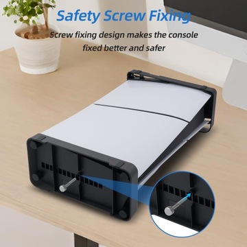 Горизонтальная и вертикальная подставка 2-в-1 для PS5 Slim — черная