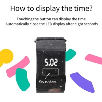 Gazetowy zegarek cyfrowy LED Wodoodporny papierowy wiatrak sportowy dla studentów