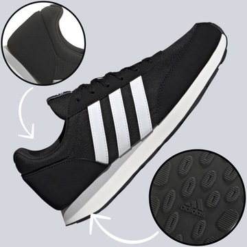 buty męskie adidas sportowe czarne run 60s 3.0 lekkie sneakersy r 44 2/3