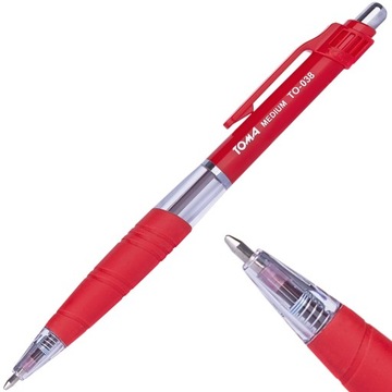 Długopis Automatyczny TOMA TO-038 1mm czerwony