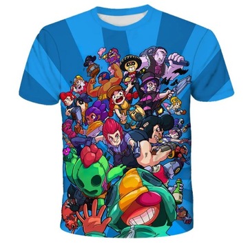 PIŻAMA DZIECIĘCA BRAWL STARS Wzór krótki rękaw Prezent na Dzień Dziecka