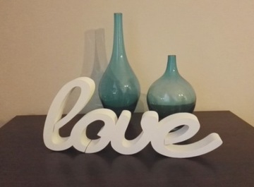 любовная надпись, объемные буквы в сочетании для стены или полки