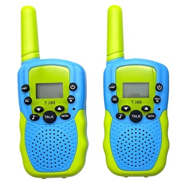 Prezent urodzinowy dla dzieci Walkie Talkie z latarką Zasięg 3 km 9 Niebieski Zielony