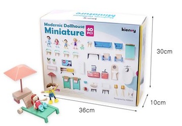 Набор современной мебели для кукольного домика, аксессуары для деревянных кукол XXL