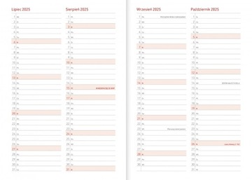 Kalendarz nauczyciela pedagoga wychowawcy 2025/2026 A5 tygodniowy pcv ROWER