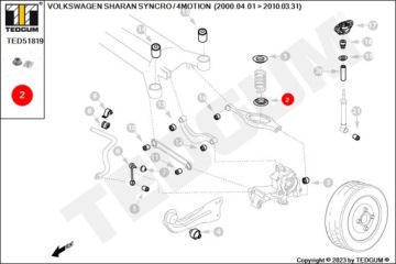 ПОЛИУРЕТАНОВАЯ НИЖНЯЯ ШАЙБА ЗАДНЕЙ ПРУЖИНЫ SEAT VW SHARAN SHARAN