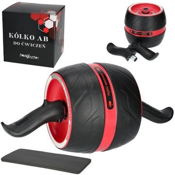 Kółko Roller Do Ćwiczeń Mięśni Brzucha ABS AB Wheel Zestaw PREMIUM