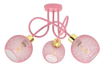 РОЗОВАЯ ЛЮСТРА ДЛЯ ДЕТСКОЙ КОМНАТЫ ДЕВОЧКИ, ПОТОЛОЧНЫЙ ПОДВЕСНОЙ ЛОФТ