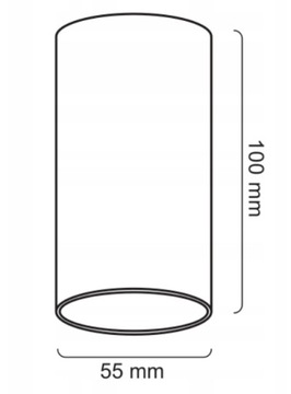 Oprawa Natynkowa Halogenowa Sufitowa GU10 Tuba LED