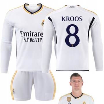 KOMPLET STRÓJ PIŁKARSKI TONI KROOS REAL MADRYT ROZMIARY NOWY SEZON