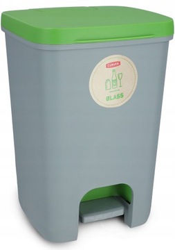 CURVER - Kosz na śmieci - Essentials - na pedał - pokrywa - zielony - 20 L