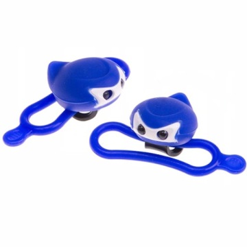 СИЛИКОНОВЫЕ СВЕТОДИОДНЫЕ ВЕЛОСИПЕДНЫЕ ФОНАРИ, 2 ШТ. СИНИЙ