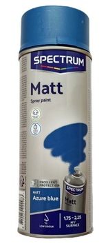 Farba w sprayu AZURE BLUE niebieska matowa 400 ml - niebieski mat