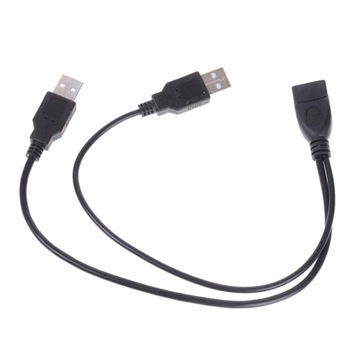 Y-разветвитель USB2.0, 20 см, 1 удлинительный кабель для передачи данных