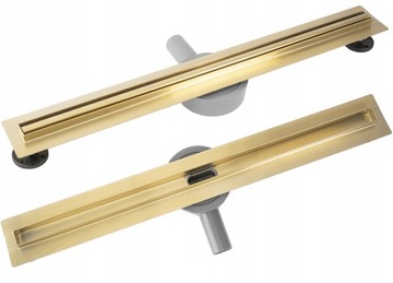 Odpływ Liniowy Złoty Szczotkowany 70 cm Neox Slim Pro Komplet Odwodnienie