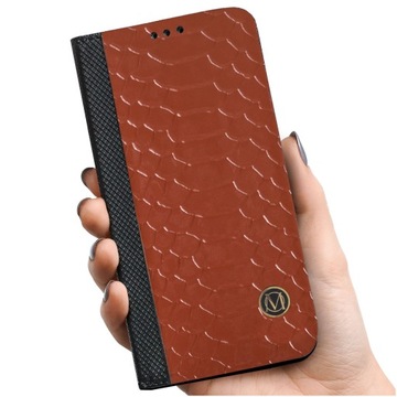 SKÓRA NATURALNA ETUI Z KLAPKĄ PORTFEL DO XIAOMI REDMI 9A WZORY
