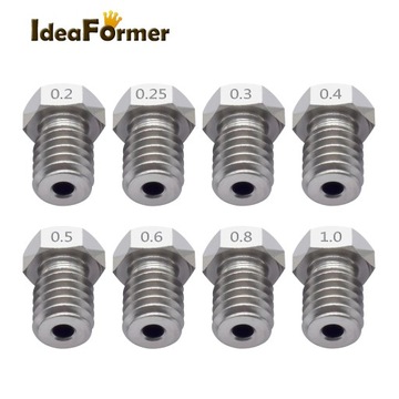 dysza drukarki 3D, 0,4mm. filament 1,75mm. - stal