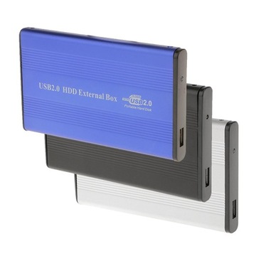 2,5-дюймовый алюминиевый корпус для жесткого диска IDE USB2.0, серый