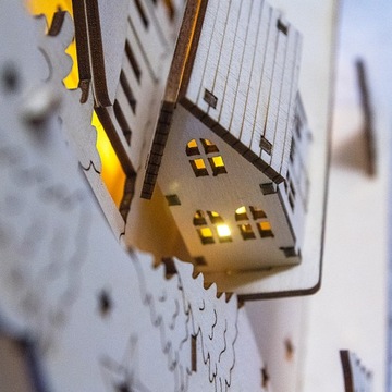 DOMEK LAMPION ŚWIĄTECZNY LED LAMPKA PREZENT DIY