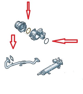 КОМПЛЕКТ ПРОКЛАДОК EGR DIESEL дилерского центра VW AUDI 2.0 TDI CR