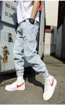 2024 New Streetwear Hip Hop Cargo Pants Men's Jean