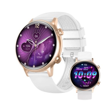 SMARTWATCH DAMSKI ROZMOWY MENU PL RÓŻOWE ZŁOTO