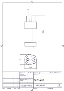 Погружной водяной насос PUMP 12В 10л 0,55 бар ELEGANT COMET производства Германия