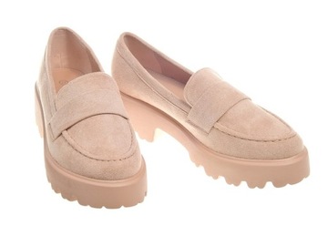 Замшевые лоферы на платформе 41 размер.