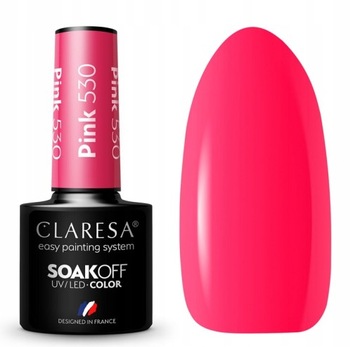 Лак для ногтей Claresa гибридный РОЗОВЫЙ 530 5г