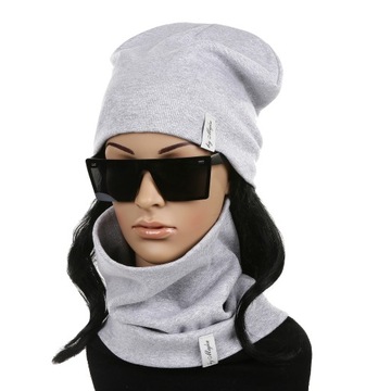 MAJKA KOMPLET DAMSKI CZAPKA + KOMIN TUBA KOLORY
