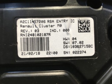 DACIA DUSTER II PŘÍSTROJOVÁ DESKA BUDÍKY 248102187R