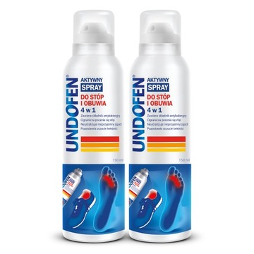 UNDOFEN Aktywny Spray Do Stóp i Obuwia 4w1 x2