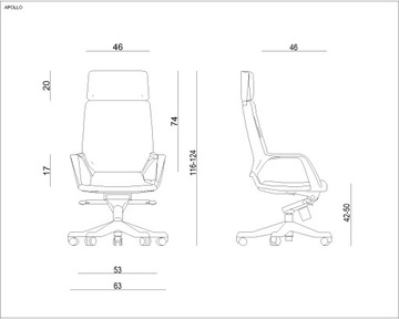 APOLLO Оранжевое уникальное офисное вращающееся кресло
