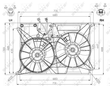 NRF 47574 VENTILÁTOR CHLAZENÍ MOTORU
