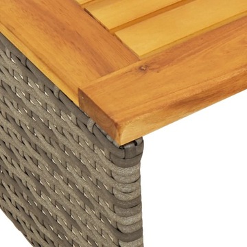 vidaXL Садовый угловой диван с подушками и столом, полиэтиленовый ротанг, серый