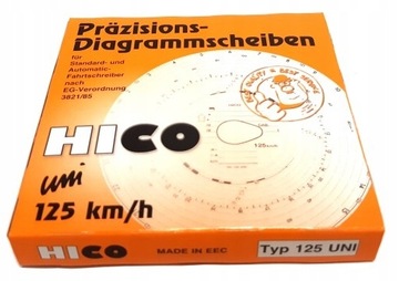 Tarczki tacho HICO 125 UNI wykresówki 100 szt.