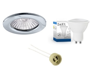 ZESTAW OPRAWA HALOGENOWA LED 5W GU10 KOLORY