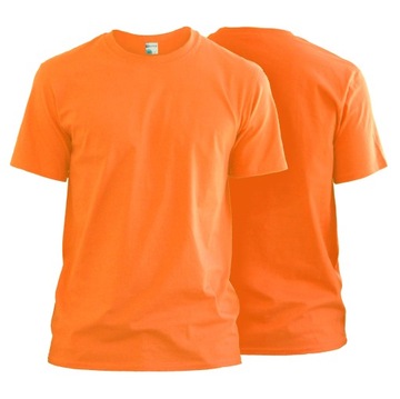 Koszulka T-Shirt Męska BAWEŁNA 160g Pomarańcz XXL