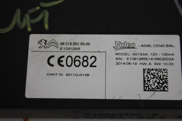 MODUL ŘÍZENÍ ECU 9801695280 PEUGEOT 508 2.0 HDI
