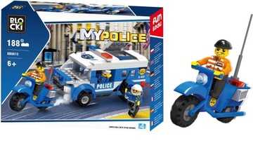 Klocki Blocki Policja auto POŚCIG 188 el KB 0612