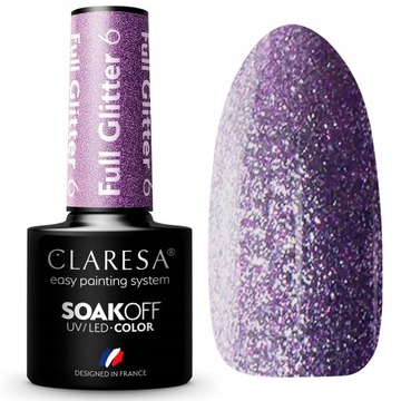 Claresa Lakier hybrydowy FULL GLITTER 6 - 5g